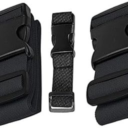 Heavy Duty Luggage Straps for SUITCASES and TROLLEYS 2" X6.5FT + 1 ADD A Baggage Belt (1"X20") (TRSANSPORTATION Security) Pack of 3 (Black)-picture-32