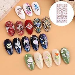 HEAVENGLOW 5D Embossed Nail Stickers Nail Art Decor DIY Nail Manicure Tips Gift 5D-K143-image-90