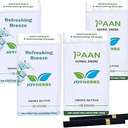 JOYHERBS Herbal Cigarettes 100% Tobacco And Nicotine Free Combo Pack Of Refreshing Breeze & Paan Flavour Smoke (40 Sticks) - Made with Ayurvedic Herbs(Tobacco Alternatives) | Non Addictive-image-78