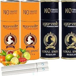 Royal Swag Ayurvedic Herbal Cigarettes 100% Tobacco & Nicotine Free Regular, Frutta Flavour (10 Sticks Each) Smoking Cessation - | (Pack Of 20)-image-52