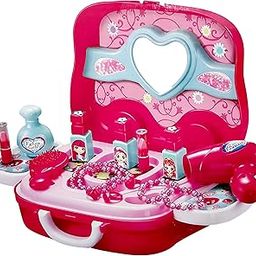 Toyshine Plastic Carry Along Beauty Set Toy with Briefcase and Accessories (Multicolour)-image-34