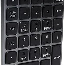 Wireless Numeric Keypad, Bluetooth 3.0 Mini Digital Numpad 28 Keys Ergonomic Number Pad Keyboard with Charging Cable for Laptop/PC/Desktop-16