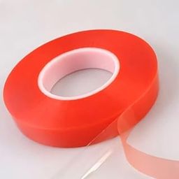 M. K. Stickers Double Side Strong Polyster Tacky Tape (Red, Transparent) (12mm x 45 Meter)-picture-18
