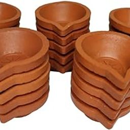 Handmade Terracotta Clay Diya for Puja and Festivals | Clay Diya for Karthigai Deepam | Diya karthigai Deepam| Diya for navaratri | Agalvilakku | karthika Deepam Pack of 40 Piece-image-44
