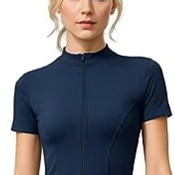Women's Running Slim Full Zipper Stand-up Collar Fitness Casual Short Sleeve Sports Workout Jacket-picture-11