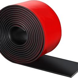 Heonay Self Adhesive Rubber Strips, Solid Neoprene Rubber Sheets, Rolls Strips with Adhesive Backing, Self Adhesive Rubber Seal Pads for DIY, Crafts, Seals, 3" Wide x-28