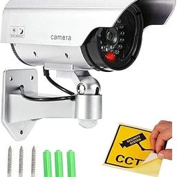 Fake Security Camera with Flashing LED Light – Outdoor Indoor Dummy Dome Surveillance CCTV Camera – Weatherproof Plastic Housing – Perfect for Home, Office & Garage-19