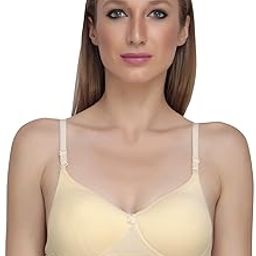 Women Padded Bra - Made of Pure Cotton Full Coverage Non Wired Soft Cup for T-Shirt Saree Dress and for Everyday-image-17