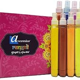 Ascension Design Creativity Diwali Floor Rangoli Art Ceramic Colours 12 Tubes Premium Diwali Rangoli Color Powder Rang for Navratri,Pongal,Pooja,Mandir,Onam,Marriage Decoration-image-3