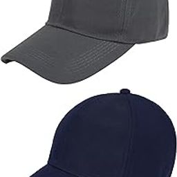 Men's Polycotton Flexi Stretch Fit Closed Back Cap FC-01 (Dark-Grey-Navy_Pack of 2) (Free Size)-18