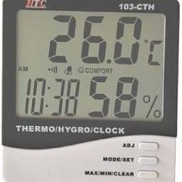 HTC Instrument 103-CTH Digital Indoor Hygrometer Thermometer with Clock-25