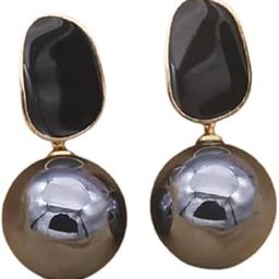1 Pair Glossy Pearl Stud Earrings for Girls & Women- Pearl Statement Earrings-image-27