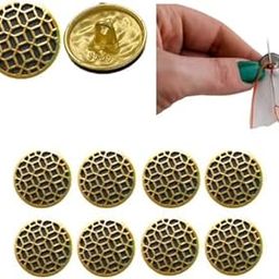 Ani accessories Black Mesh Honeycomb Style Shank Metal Button Metal for Coat Blazer Suit, Sherwani and Indian Dresses Sports Coat and Bandhgala,Double Breast (Pack of 8)-image-27