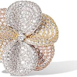 Shazé Frost Flower Three Tone Rings | Rhodium-Plated Jewellery-picture-55