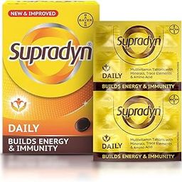 Supradyn Daily Multivitamin Tablets with Essential Zinc, 12 Vitamins, 5 Trace Elements for Daily Immunity & Energy for Men & Women, 180 Tablets-27