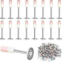 Multipurpose Manual Steel Nail Gun With 15 Nails, Nail Wall Fastening Tool For Cement Wall, Portable Mini Nail Shooting Machine Home DIY Woodworking (200 PCS NAIL)-15
