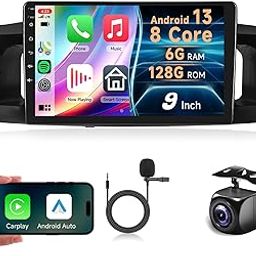 6G+128G 8 Core Android 13 Car Stereo Car Radio for Toyota Corolla ex 2007-2012 Wireless Carplay DSP-36, Rimoody 9'' Touchscreen GPS WiFi Bluetooth FM/RDS Mirror Link 59-UI Themes Backup Camera-24