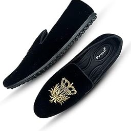 Presents Embroidery Worked Casual Velvet Loafer for Men and Boys (FSL-2165)-image-37