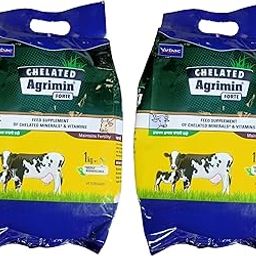 Chelated Agrimin Forte (1Kg) Feed Supplements of Chelated Minerals & Vitamins for Small & Large Animals Pack of 2-image-25