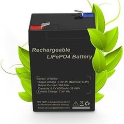 6 Volt, 6Ah, 38Wh, LFP / LiFepo4 Battery Pack LFP Cells, with BMS,1500+ Duty Cycle, BIS Approved Cells, F2 Terminal Ideal for Toys,Emergency Lights,Solar Lanterns,Weighing Scales, 6V Equipments.-30