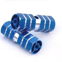 FASTPED 1 Pair (2 Pcs) Mountain Bike Bicycle Antislip Cylinder Aluminum Alloy Standing Front Rear Foot Pegs Pedals Axles Mountain Bike Cycling Rear Stunt Pegs for Mountain Bike Bicycle (Blue) 1 Pair-2