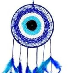 DAYMERA® Evil Dream Catcher for Home, Office, Shop & Godown Main Gate Decoration for Remove Negative Effects, Vastu Product (Pack of 1, Blue & Small Size 3 inch)-image-27
