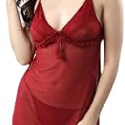 Womens Shorts with Vest Nightwear Satin Short Nighty for Wife with Robe Set Net Lace Fabric-image-86