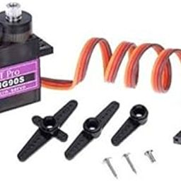 Robotbanao MG90S Mini Digital Servo Motor With Metal Gears-180° Rotation-For RC Airplanes,Helicopters-Pack Of 1-16