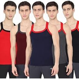 MBG Cotton Men's Gym Vest, Multicolor Soft & Comfortable Square Neck Undershirt-image-6