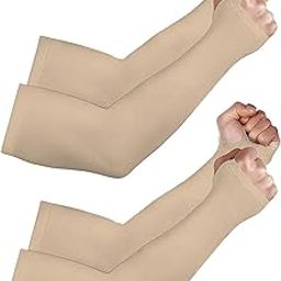 Tomorrow Arm Sleeves for Men & Women | UV Protection Hand Sleeves With Thumb | Sun Protection Sleeves | Arm Sleeves for Running, Hand Cover for Bike Riding PACK OF 2-48