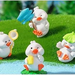 SATYAM KRAFT Resin 1 Set (4 Pieces) Duck Miniature Figurines | Decorative Showpiece | Gift for Him/Her, Mother's Day, Home, Bedroom, Living Room, Office, Table, Car Dashboard | Festive Decor-image-43