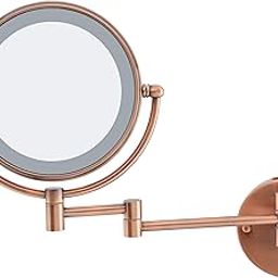 DOLPHY Copper 5X LED Magnifying Shaving & Makeup Mirror - 8 inch-42