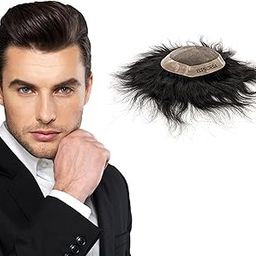 Euphoria® 8x6 ORIGINAL MONO Hair Patch for Men 100% Natural Black Human Hair Wig Install with Hair Toupee Tape, Clips or Glue-image-30