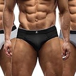 Men's Cotton Underwear Brief || Black, Grey, White (Pack of 3)-image-50
