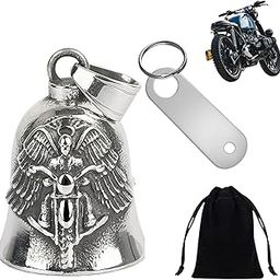 Guardian Angel Bell for Bikers | Motorcycle Keychain with Keyring & Gift Bag | Ride Safe Good Luck Charm for Riders, Men & Women | High Quality Gremlin Bike Bell for Motorcycle Riders-image-78