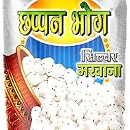 Chappan Bhog Regular Regular Lotus Seed Pop/Gorgon Nut Puffed Kernels (Phool Makhana) Lotus Seeds(Makkhana) Silver 100g-image-2