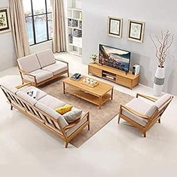 SAAMENIA FURNITURES Sheesham Wood 6 Seater 3+2+1 Sofa Set with Center Table for Living Room Bedroom Home Office Hotel | Wooden 6 Seater Sofa Set | Teak-image-52