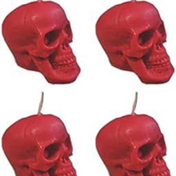 Phobis Red Skull Candle for Spell, Wicca and Healing (Pack of 4) (2 Inch)-84