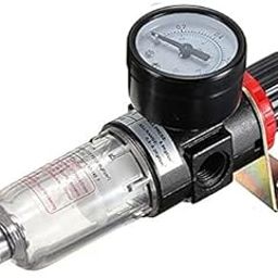 AFR-2000 Pneumatic Air Filter Regulator Compressor & Pressure Reducing Valve & Oil Water Separation+ Gauge Outfit 1/4 Inch Pressure Gauge Pneumatic Air Source Treatment Filter Regulator(AFR-2000)-picture-36