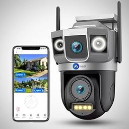 Maizic Smarthome Tricam Shark Dual Lens/Triple Screen 5+5 MP UHD WiFi Outdoor CCTV Camera for Home with Triple Screen View, Color Night Vision, Motion Tracking, Two Way Talk and Multi Users View-image-68