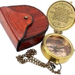 2'' Personalized Pocket Compass – Soulmate Gift with Leather Case | Forever Direction-image-65