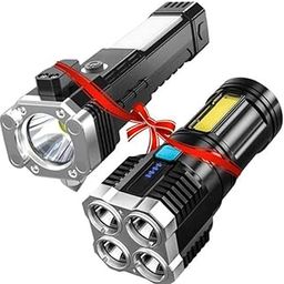 A 2 Z COLLECTION Hammer + BigtorchRechargeable Torch Flashlight,Long Distance Beam Range, Aircraft Aluminium Body with Ultra Bright LED Light(Black)-picture-17