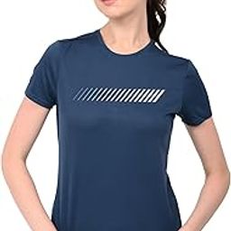 3Colours RGB Womens Round Neck Dry Regular Fit Gym Sports Printed Girls T-Shirt-MULTILINE-image-87