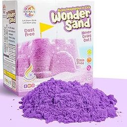 RATNA'S Wonder Sand 500g for Play - Smooth and Non-Sticky Sand for Kids (Purple, 500g) with One Big Mould Inside - Bring The Beach Indoors(Without Tray)-image-67