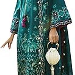 AIAN Floral Print Mehroze Pure Cotton Unstitched Dress Material-48