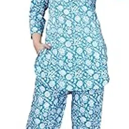 febq Women's Designer Print Co-Ord Set Relaxed Fit for Women| Two Piece Co Ord Set Top & Pant |Casual Co Ords Women Wear Fashionable for Party-picture-39