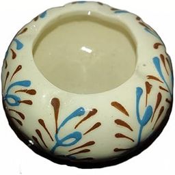KN Ceramic Hand made and painted Ash Tray for Cigarette Smoking Stylish for Home/Office|| Paper Weight|| Best Gift (Floral)-image-78
