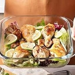 K BUYZ Borosilicate Glass Baking Dish | 1 Year Warranty | Microwave Safe, Baking Tray for Microwave Oven, Oven Safe Cookware, Baking Dish for Oven, Transparent, Rectangle (TRANSPARENT, SQUARE)-image-79