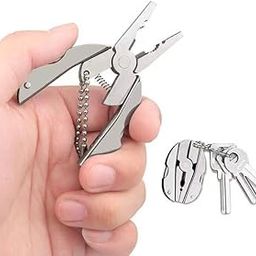 Portable Mini Multi-Tool Pliers with Keychain, Stainless Steel, Foldable Design-image-25