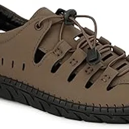 robbie jones Men's Casual Breathable Lace-up Sandals, Black, Comfort Walking Shoes-picture-37